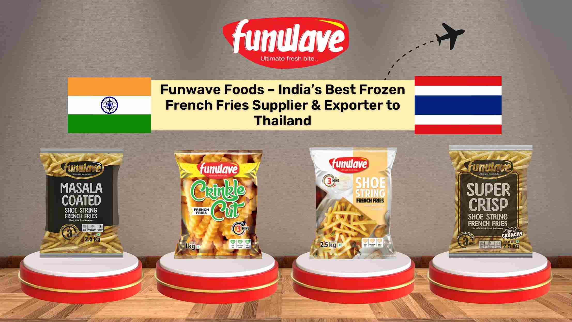 Funwave Foods – India’s Best Frozen French Fries Supplier & Exporter to Thailand